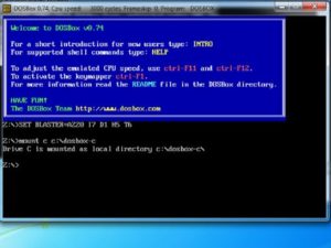 Mounting a C drive in DOSBox