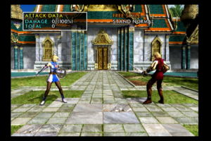 Playing Soul Calibur 2 in HDMI. Visuals are sharp and vibrant.