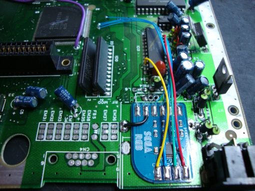 Sega Megadrive/Genesis RGB Bypass amp installation