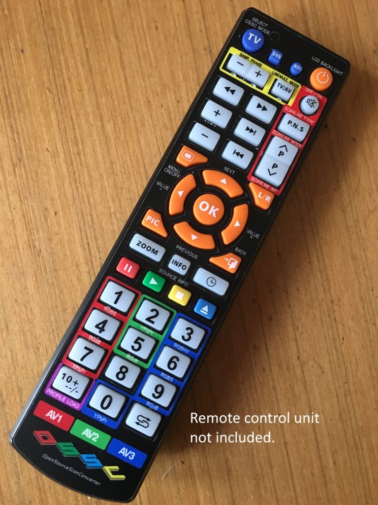 Open Source Scan Converter Remote Control Overlay โ VideoGamePerfection.com