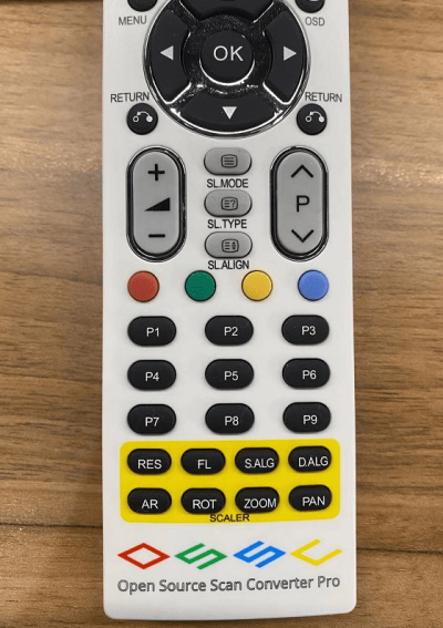 OSSC pro remote bottom