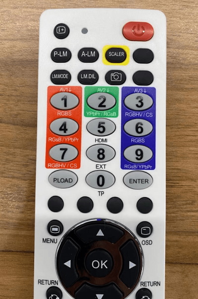 OSSC Pro remote - Top