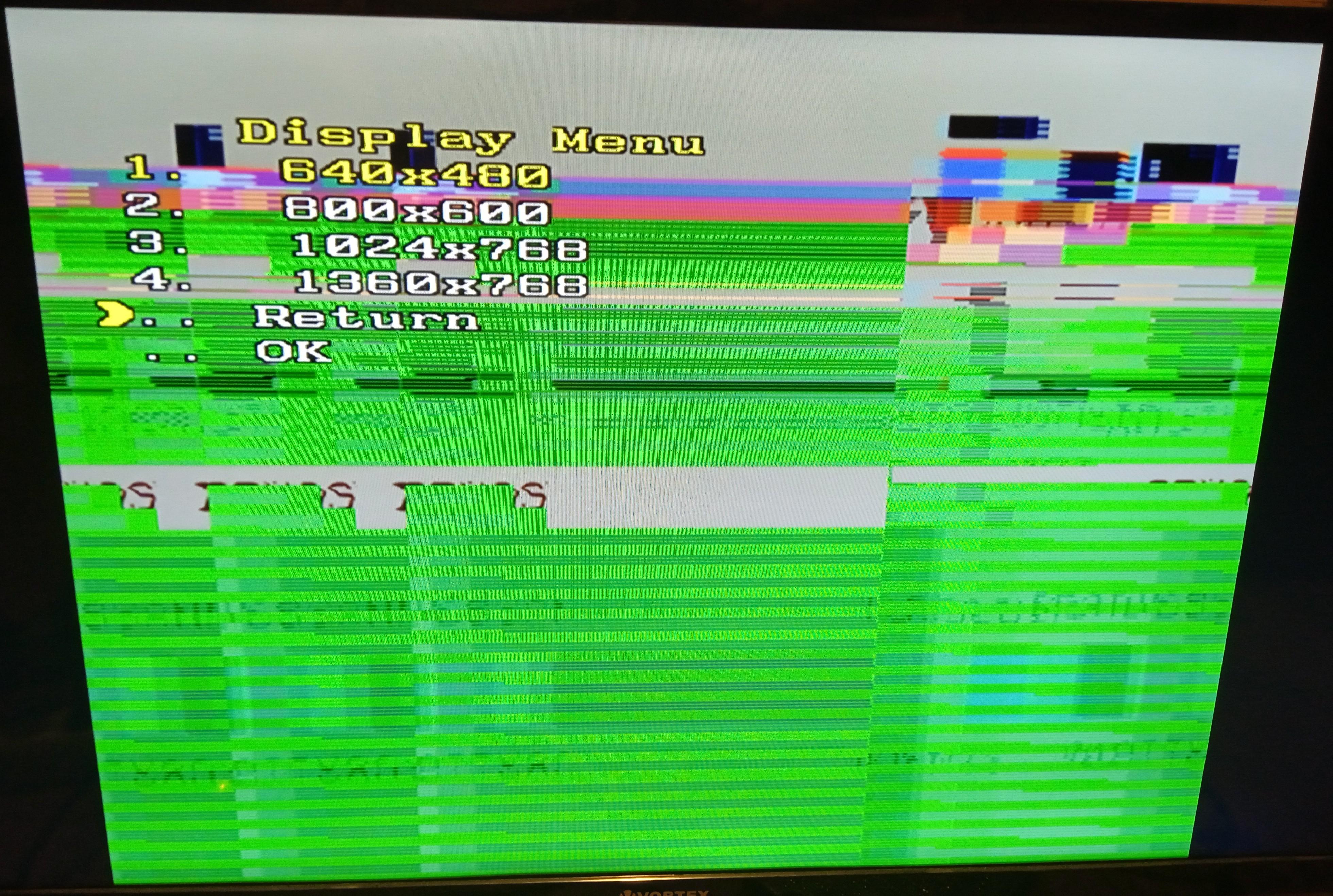 Gonbes video output shows a mess.