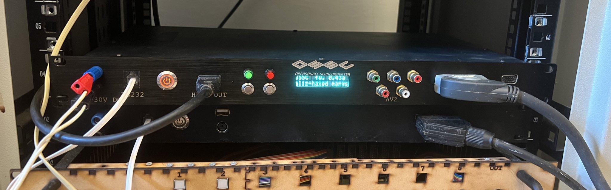 A rackmount OSSC panel